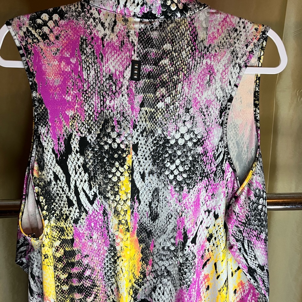 Jamie Sadock Pink and Yellow Snakeskin Maxi for Golf/Pickleball/ Tennis dress - Picture 6 of 10